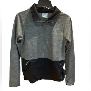 Columbia Sweatshirt 3/4 Zip Black and Gray Size Small